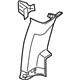 Ford BC3Z-28278D12-AB Upper Pillar Trim, Steel Gray, Passenger Side