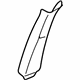 Ford 6L2Z-7824346-AAA Upper Center Pillar Trim, Camel, Inner Passenger Side