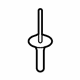 Ford -W716704-S300 Roof Molding Rivet