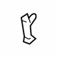 Ford YS4Z-13A506-AA Washer Hose Clip, Front