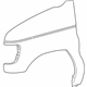 Ford F7UZ-16005-AB Fender Assembly - Front, Passenger Side