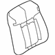Ford AL3Z-1564416-AA Seat Back Cover, Charcoal, Front Passenger Side