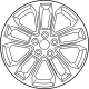 Ford LJ6Z-1007-K Wheel, Alloy