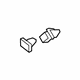 Ford -W790383-S900 Wheel Opening Molding Clip, Front