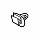 Ford F6DZ-5421952-AA Lock Rod Retainer, Front