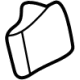 Ford M2DZ-7855182-A Rail Rear Cap, Passenger Side