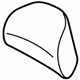 Ford FL3Z-18610A62-BA Headrest Cover, Gray, Front