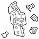 Ford FA1Z-5852019-AB Upper Pillar Trim, Rear