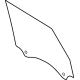 Ford M2DZ-9821410-A Door Glass, Front Passenger Side