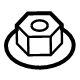 Ford -W721345-S439 Front Deflector Nut