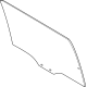 Ford PL3Z-1625712-A Door Glass, Green, Rear Passenger Side