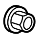 Ford -W720034-S440 Shock Assembly Nut, Rear