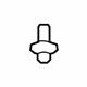 Ford -W708761-SS31T Headliner Rivet, Black/Graystone