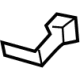 Ford LJ6Z-78312A49-A Roof Rail Rear Bracket, Driver Side