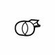 Ford CV6Z-5A231-D Catalytic Converter Clamp, Front