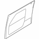 Ford EK4Z-6129710-J Rear Glass, Green, Center
