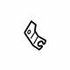 Ford YS4Z-14A301-KA ABS Sensor Bracket, Front Inner Driver Side
