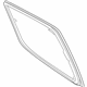 Ford KB3Z-2126870-A Door Glass, Green, Rear Passenger Side