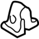 Ford -W703557-S407 Lower Center Pillar Trim Clip