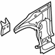 Ford CM5Z-58025A01-B Hinge Pillar Reinforcement, Lower Driver Side