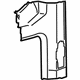 Ford CK4Z-6131112-CB Rear Molding, Lower Passenger Side