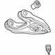 Ford 6L3Z-3078-E Lower Control Arm, Front Passenger Side