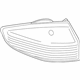Ford D2BZ-13404-B Tail Lamp Assembly, Rear Outer Passenger Side