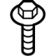 Ford -W715677-S450B Wheel Opening Molding Front Bolt