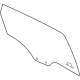 Ford LJ6Z-7825712-A Door Glass, Green, Rear Passenger Side