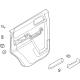 Ford M2DZ-7827406-AA Door Trim Panel, Gray, Rear Inner Passenger Side