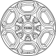 Ford PC3Z-1007-E Wheel, Alloy