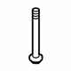 Ford -W500328-S442 Lower Tie Extension Bolt, Rear