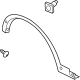 Ford LJ7Z-16038-CA Wheel Opening Molding, Black, Passenger Side