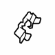 Ford 2L1Z-15310A90-A Front Trim Retainer Clip, Rear Passenger Side