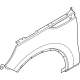 Ford LC5Z-16005-A Fender, Front Passenger Side