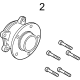 Ford NZ6Z-1109-A Hub Assembly, Rear
