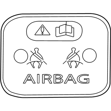 Lincoln XF2Z-14B217-AA Decal - Warning - Airbag