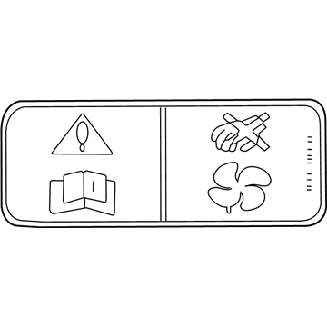 Lincoln XW4Z-8653-BA Decal - Radiator Fan Warning