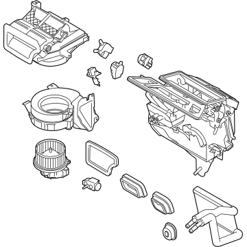 Ford LK4Z-19B555-L Evaporator And Housing Assembly LK4Z-19B555-L Ford Evaporator And Housing Assembly Illustration 1 of 1
