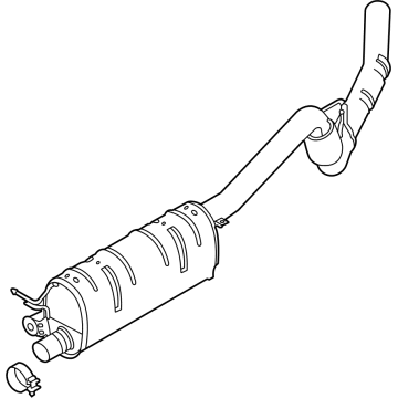 Ford LC3Z-5230-C Muffler And Pipe Assembly - Rear