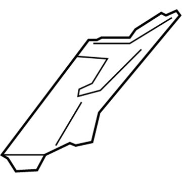 7T4Z-7831005-AB Ford Upper Trim Panel, Camel, Rear Inner Driver Side Illustration 1 of 1