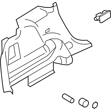 7A1Z-7831013-AA Ford Quarter Trim Panel, Camel, Driver Side Illustration 1 of 1