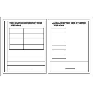 Lincoln 8T4Z-17A083-A Decal - Jack Operation