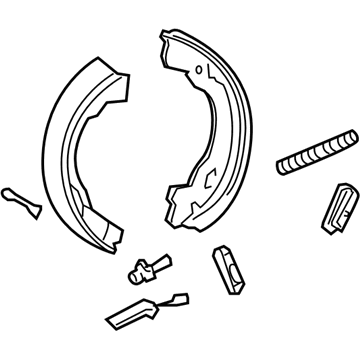 Ford Parking Brake Shoes - 6L2Z-2648-A