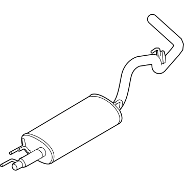 Ford ML3Z-5230-G Muffler And Pipe Assembly - Rear
