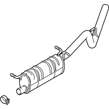 Ford HC3Z-5230-G Muffler And Pipe Assembly - Rear