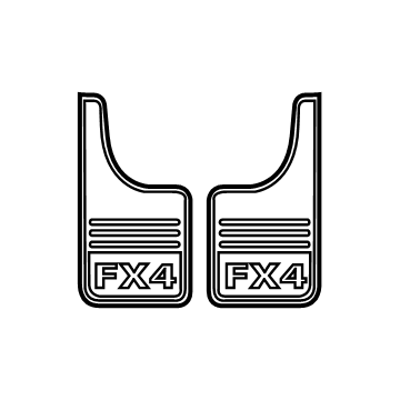 VML3Z-16A550-KB Ford Kit - Mudflap Illustration 1 of 1