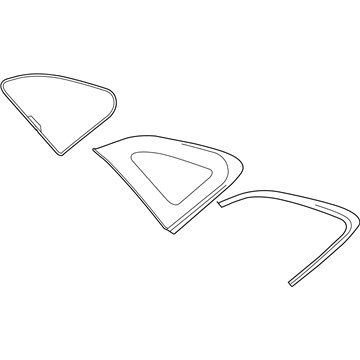 Lincoln EJ7Z-7829710-A Glass - Quarter Window