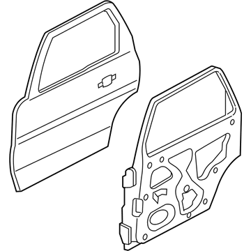 Ford 8L8Z-7824630-A Door Assembly - Rear Less Hinges