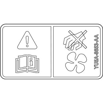 Mercury XW4Z-8653-BA Decal - Radiator Fan Warning